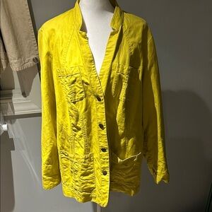 Coldwater Creek Vibrant Yellow Utility Jacket